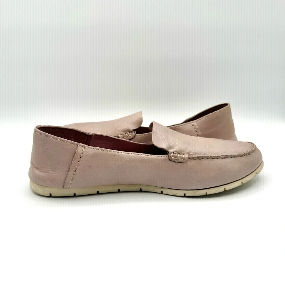 FRYE MOCASSINS SLIP ON SHOES PINK PASTEL SHOE LEATHER SHOE MADE IN INDIA SIZE 10 - Picture 10 of 17